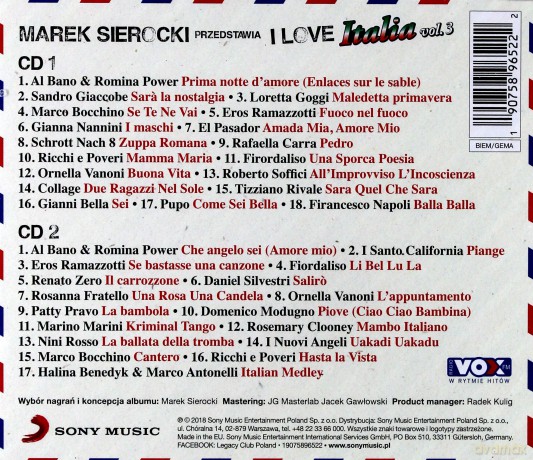 Marek Sierocki przedstawia: I Love Italia 3 [2CD]