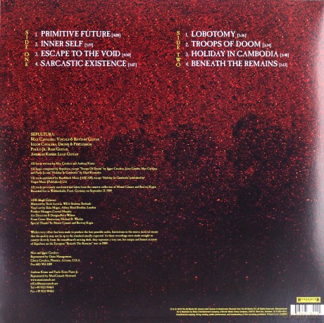 Sepultura: Above The Remains Live 89 (Red) [Winyl]