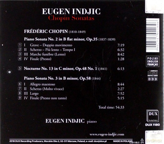 Eugen Indjic: Chopin. Sonatas [CD]