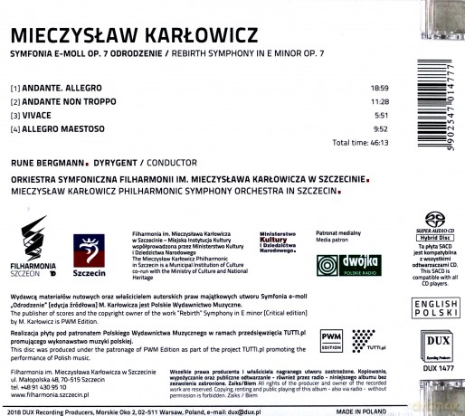 Mieczysław Karłowicz: Odrodzenie [SACD]