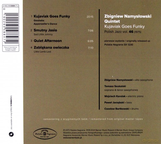 Zbigniew Namysłowski Quintet: Kujaviak Goes Funky (Polish Jazz Vol. 46) [CD]
