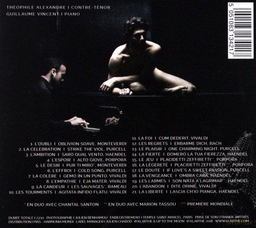 Adn Baroque: L Ame Baroque Mise A Nu En Piano Voix Alexandre Vincent (digipack) [CD]