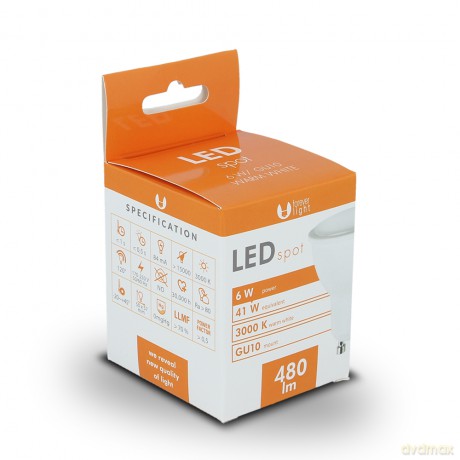 Żarówka LED GU10 6W 230V 3000K