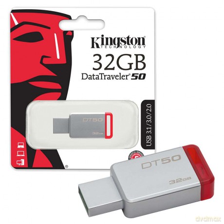 Kingston pendrive DT 50 32 GB USB 3.0 czerwony