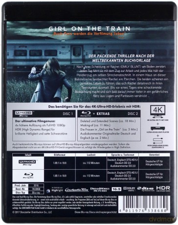 Girl on the Train (Dziewczyna z pociągu) [Blu-Ray 4K]+[Blu-Ray]