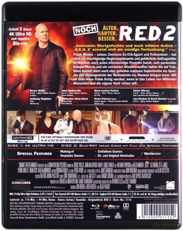 R.E.D. 2 [Blu-Ray 4K]+[Blu-Ray]