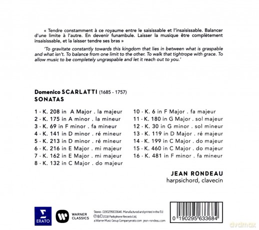 Jean Rondeau: Scarlatti: Sonatas [CD]