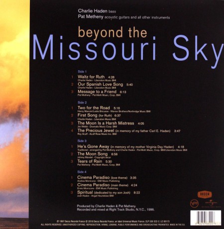 Pat Metheny: Beyond the Missouri Sky [Winyl]