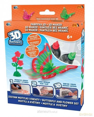 3D Magic - Fabryka 3D - zestaw Motylki i Kwiaty