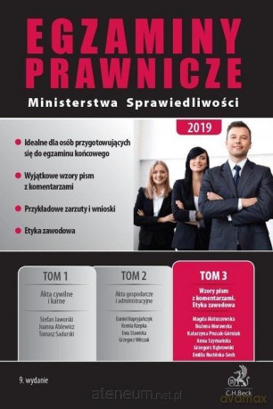 Egzaminy Prawnicze MS 2019 (Tom 3) [KSIĄŻKA]