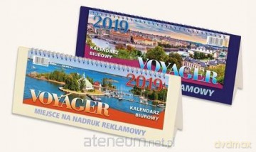 Kalendarz biurowy 2019 Voyager kremowy [KALENDARZ]