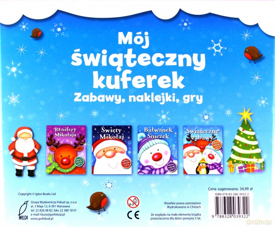 Mój świąteczny kuferek Zabawy, naklejki, gry [KSIĄŻKA]