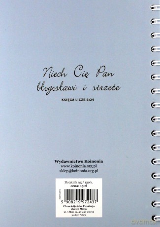 Notatnik A5 - Niech Cię Pan błogosławi i strzeże