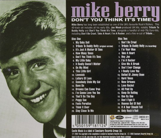 Mike Berry: Don't You Think It's Time [2CD]