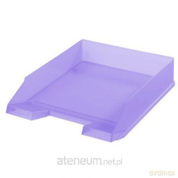 Szuflada na dokumenty transparentna pastel liliowa