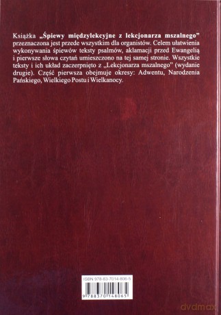 Śpiewy międzylekcyjne z Lekcjonarza Mszalnego (Tom 1) [KSIĄŻKA]