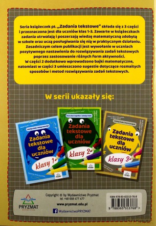 Zadania tekstowe dla uczniów kl. 3 - Jadwiga Dejko, Maria Jarząbek [KSIĄŻKA]