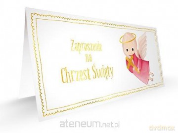 Zaproszenie - Chrzest dziewczynka (5 szt.)