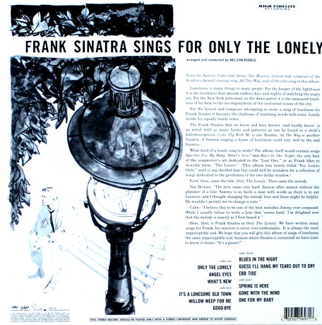 Frank Sinatra: Sings For Only The Lonley [2xWinyl]
