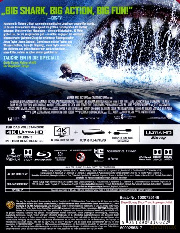 The Meg (steelbook) [Blu-Ray 4K]+[Blu-Ray]