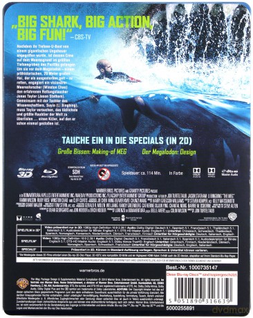 The Meg (steelbook) [Blu-Ray 3D]+[Blu-Ray]