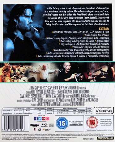 Escape from New York (Ucieczka z Nowego Jorku) [BOX] [Blu-Ray 4K]+[2xBlu-Ray]+[CD]
