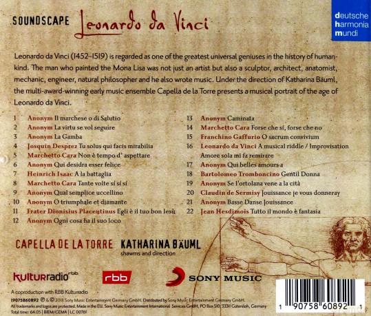 Capella de la Torre: Soundscape - Leonardo da Vinci [CD]