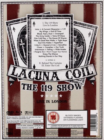 Lacuna Coil: The 119 Show - Live In London (digipack) [Blu-Ray]+[DVD]+[2CD]