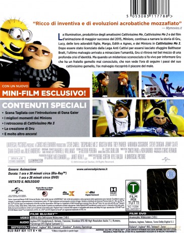 Despicable Me 3 (Gru, Dru i Minionki) (steelbook) [Blu-Ray]+[DVD]