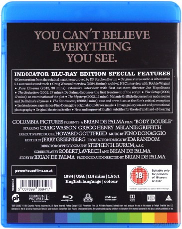 Body Double (Świadek mimo woli) [Blu-Ray]
