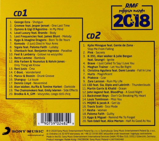 RMF FM Najlepsza Muzyka 2018 [2CD]