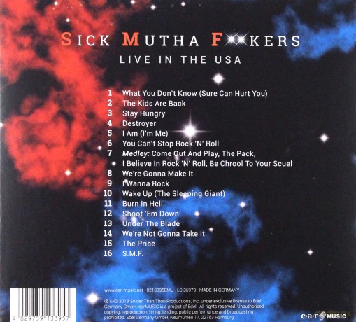 Dee Snider: Sick Mutha F**kers Live In The USA [CD]