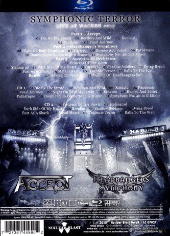 Accept: Symphonic Terror - Live At Wacken 2017 (digipack) [Blu-Ray]+[2CD]