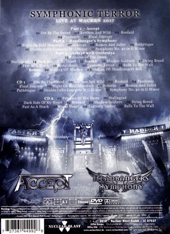 Accept: Symphonic Terror - Live At Wacken 2017 (digipack) [DVD]+[2CD]