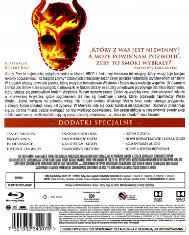 Gra o Tron Sezon 5 (Edycja Limitowana) [4xBlu-Ray]