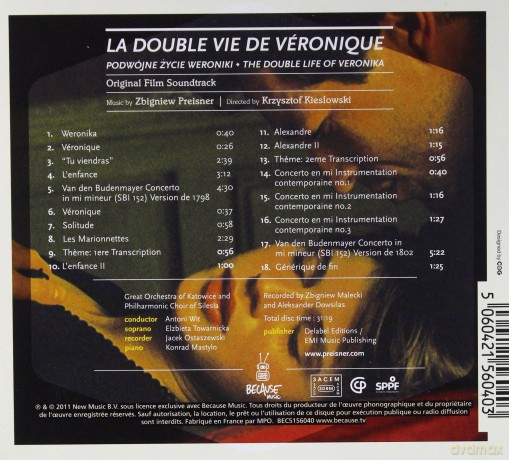 The Double Life Of Veronica soundtrack (Podwójne życie Weroniki) [CD]