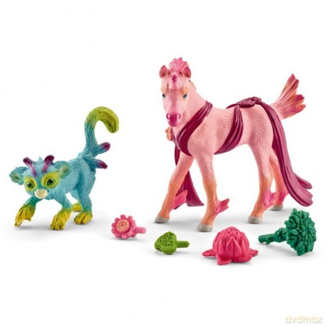 Figurki zestaw dwóch tęczowych zwierzątek [FIGURKA]