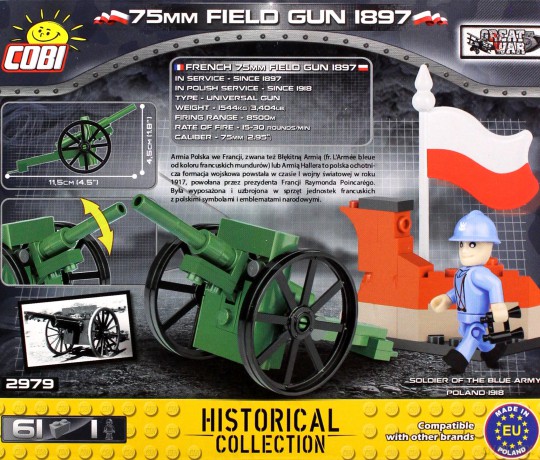 Klocki Mała Armia 75 mm Field Gun 1897 [KLOCKI]