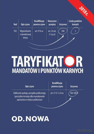 Taryfikator Mandatów i Punktów Karnych 2018 [KSIĄŻKA]
