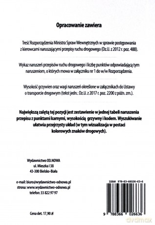 Taryfikator Mandatów i Punktów Karnych 2018 [KSIĄŻKA]