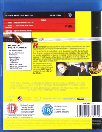 Kill Bill: Volume 1 (Blu-Ray)