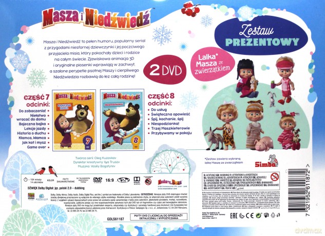 Masza i Niedźwiedź Część 7-8 + Lalka [BOX] [2DVD]