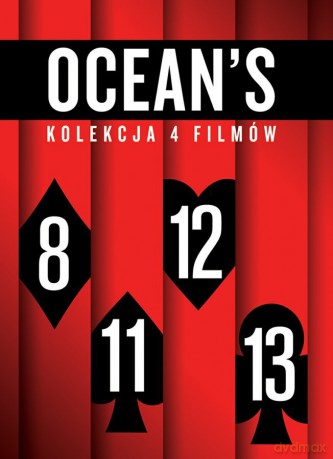 Ocean's Eleven: Ryzykowna gra / Oceans Twelve: Dogrywka / Oceans 13 / Oceans 8 [BOX] [4DVD]