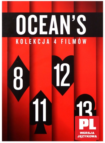 Ocean's Eleven: Ryzykowna gra / Oceans Twelve: Dogrywka / Oceans 13 / Oceans 8 [BOX] [4DVD]