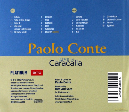 Conte Paolo: Live In Caracalla - 50 Years Of Azzurro (Live) [2CD]