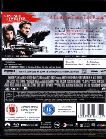 Hansel i Gretel: Łowcy Czarownic [Blu-Ray 4K]+[Blu-Ray]