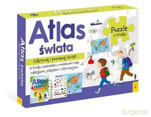 Atlas Świata: Atlas. Plakat z mapą. Puzzle [KSIĄŻKA]+[PLAKAT]+[PUZZLE]