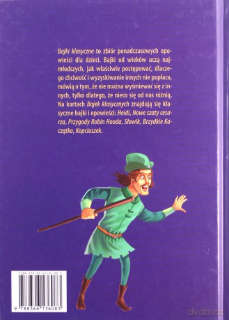 Bajki klasyczne: Heidi, Przygody Robin Hooda, Słowik, Nowe szaty cesarza, Brzydkie kaczątko, Kopciuszek [KSIĄŻKA]
