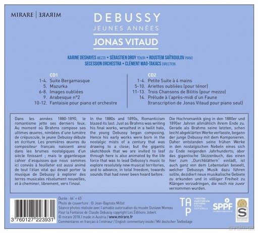 Debussy: Jeunes Annees Vitaud (digipack) [2CD]