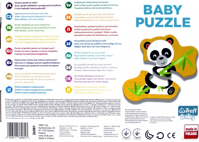 Puzzle Baby Classic - Radosne zwierzątka